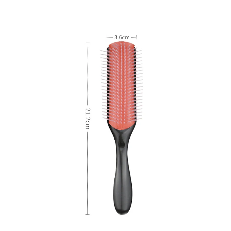 

9-Rows Detangling Hair Brush Denman Detangler Hairbrush Scalp Massager Straight Curly Wet Hair Comb