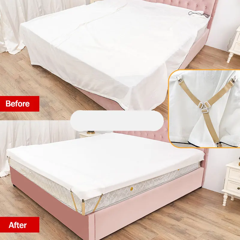 4 шт. набор цветов Кровать Зажим для листов простыня ремень застежка матрас