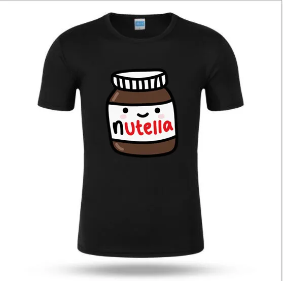 Новинка 2019 мужская рубашка унисекс премиум Nutella Jar Kawaii футболка дизайнерская