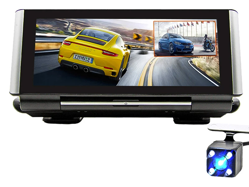 7 дюймов 4G Автомобильный видеорегистратор Камера gps FHD 1080P Android Dash Cam навигация ADAS