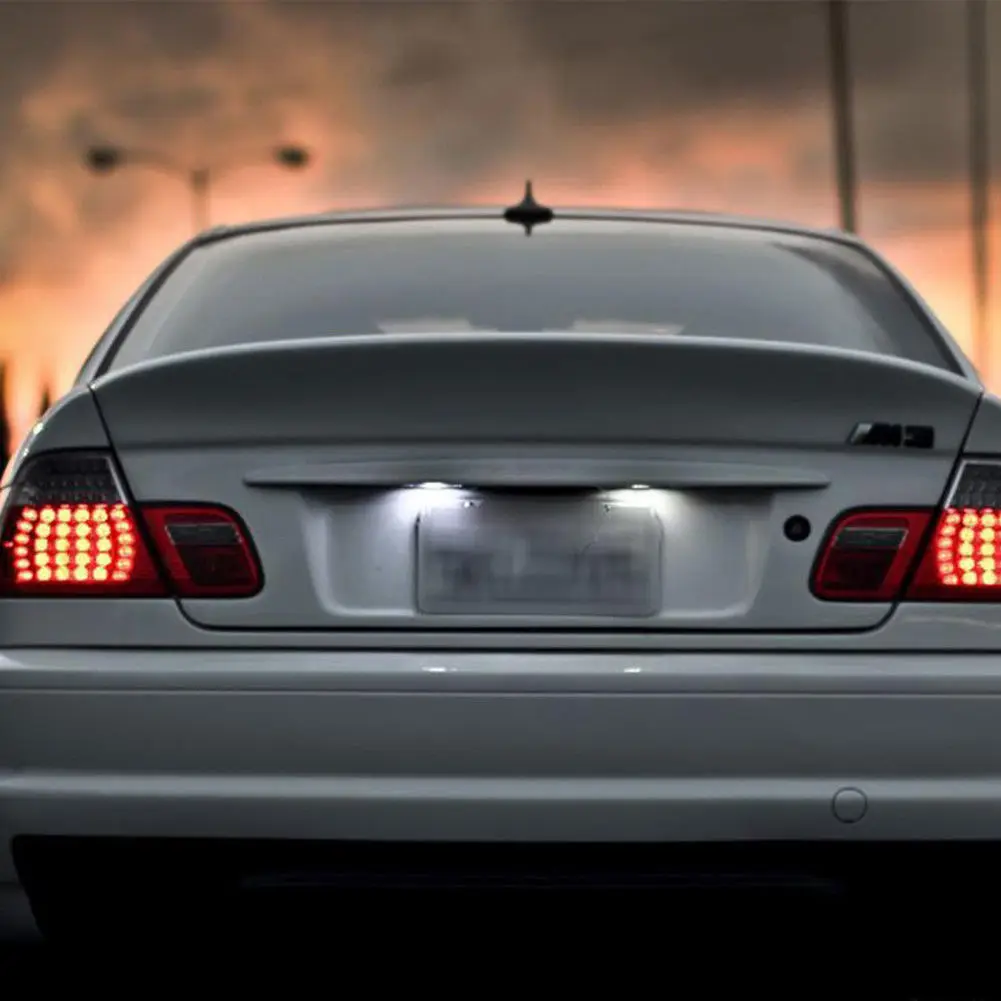 

Для BMW E46 M3 Facelift 2004-2006 подсветильник ка номерного знака 6500K автомобиль 12 В популярные декоративные аксессуары 2 шт.
