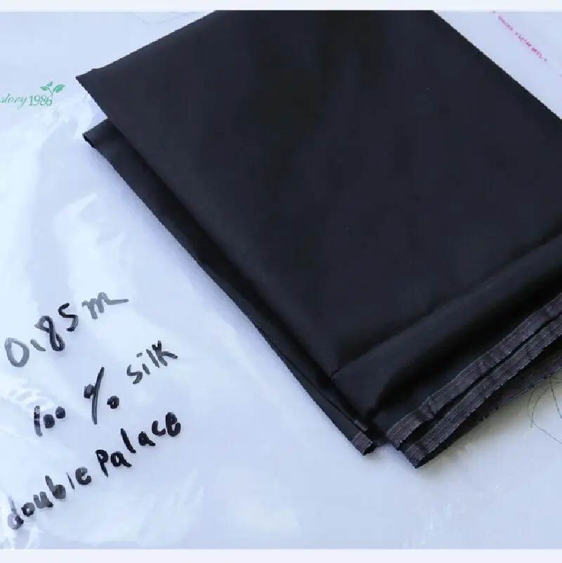 Шелк простой двойной ДВОРЕЦ ЧЕРНЫЙ 114x85 com 100% шелк тутового шелкопряда
