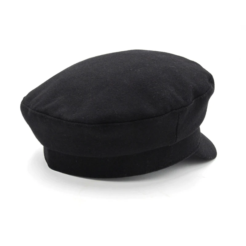Шапка женская однотонная в стиле милитари модная удобная повседневная теплая