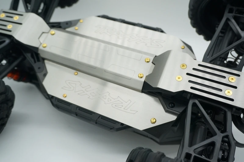 Нержавеющая сталь шасси Броня опорная плита для 1/10 TRAXXAS MAXX грузовик