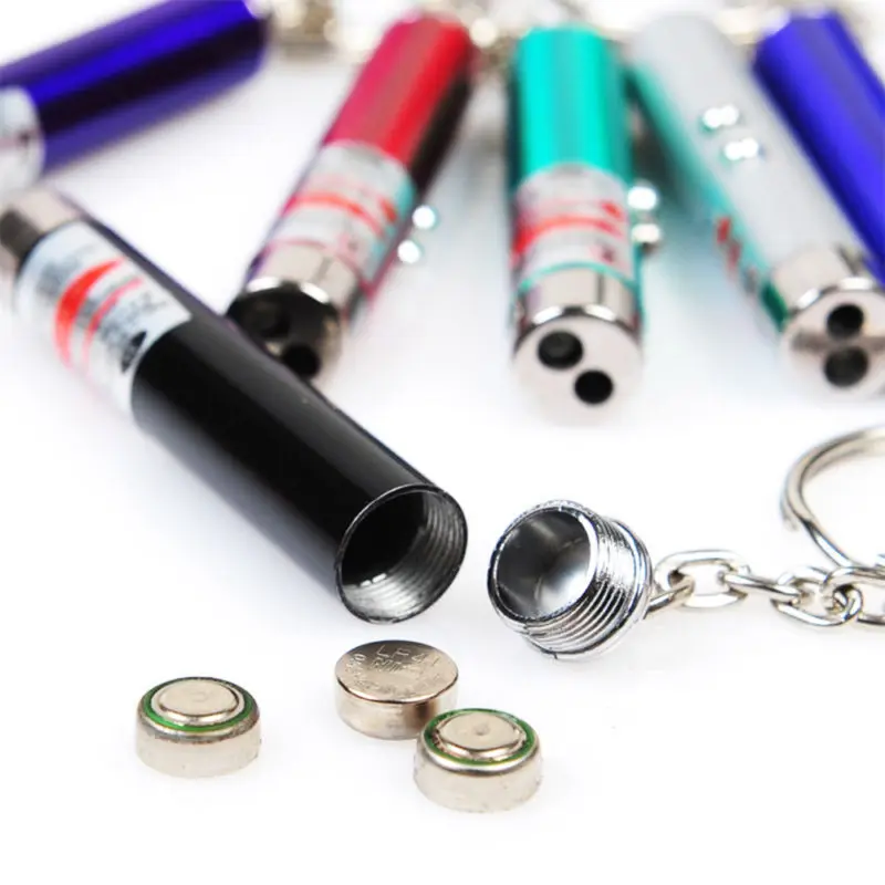 2 в 1 креативная забавная светодиодная Лазерная Игрушка ручка указатель брелок с