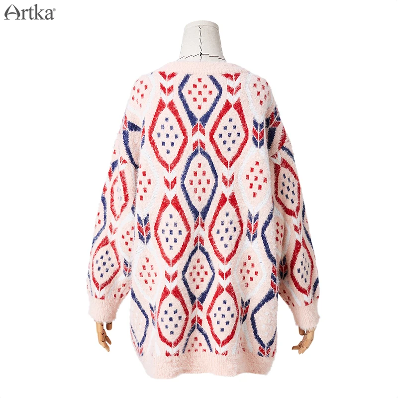 ARTKA 2019 Зимний новый женский свитер модный винтажный дизайн трикотажные свитера