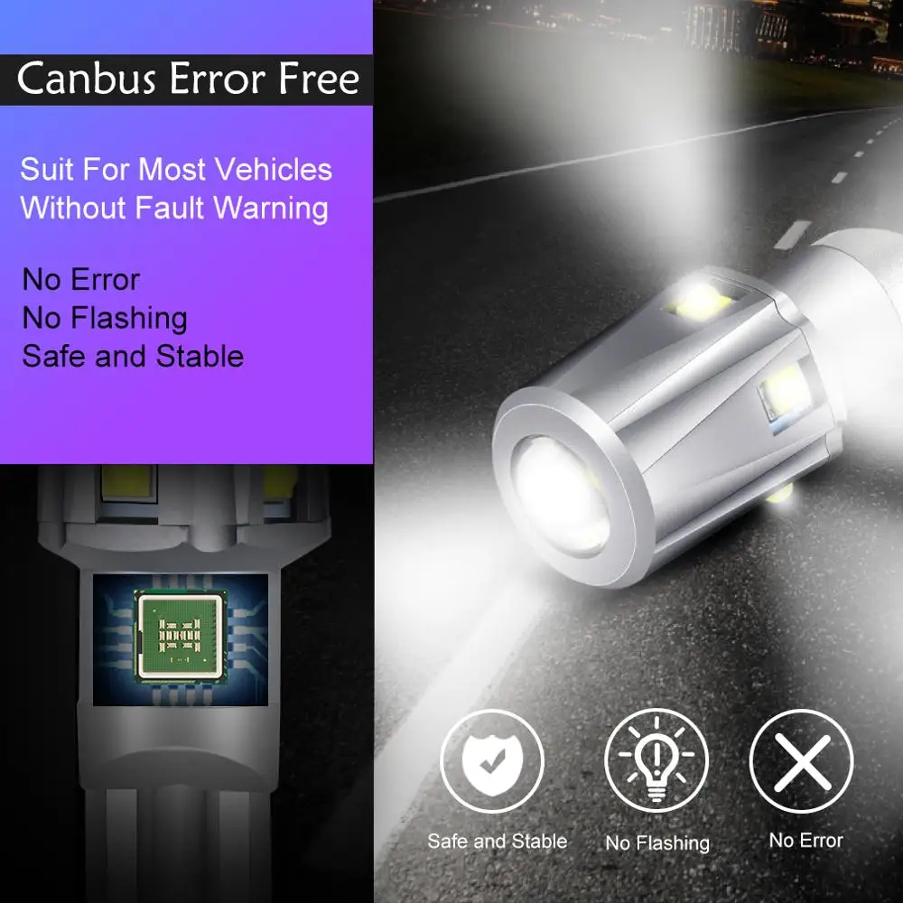 

1pcs T15 Led Bulb W16W Led 1800LM Canbus OBC Error Free 920 921 912 Lamp Super Bright Chips Backup Light Car Reverse Lamp Xenon