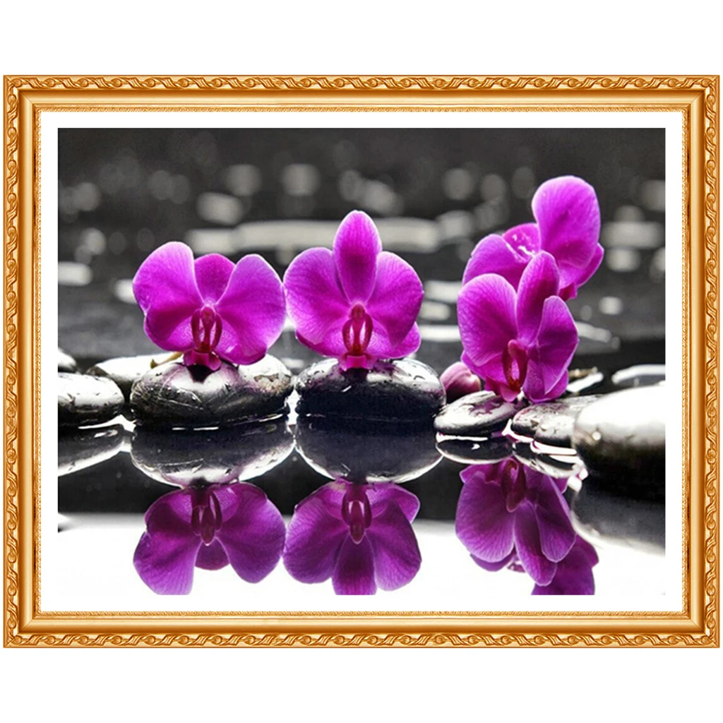 Алмазная мозаика 5D DIY картина &quotцветок в воде&quot вышивка крестиком горный