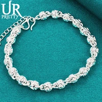 urpretty new 925 sterling silver devil fruit chain bracelet for man women wedding engagement party charm jewelry gift