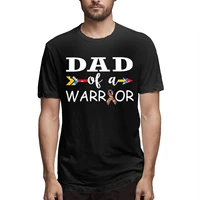 dad of a warrior autism awareness graphic tee mens short sleeve t shirt funny cotton tops