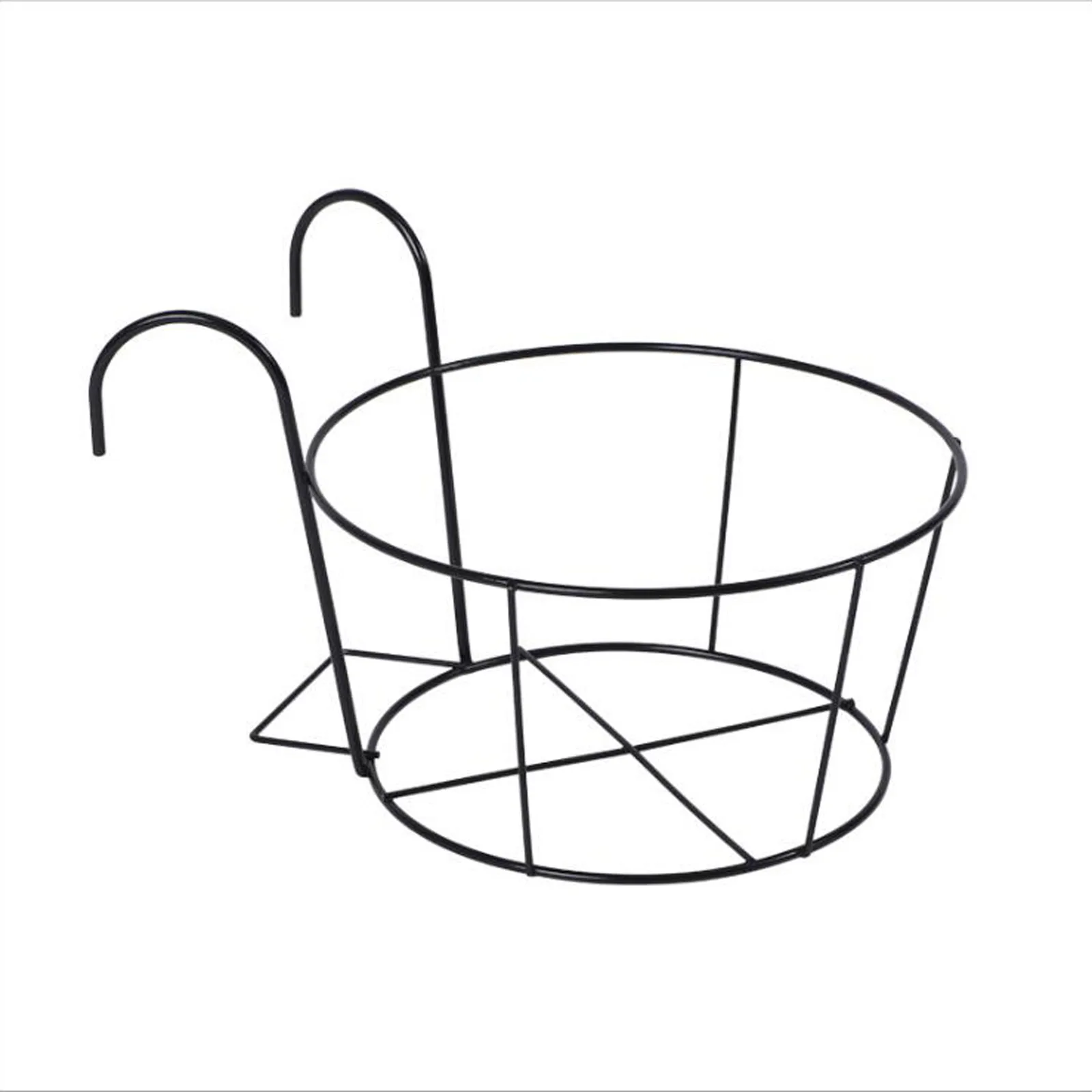 

Planter Pot Hanging Basket Garden Holder Household Balcony Flowerpot Metal Romantic Wall Iron