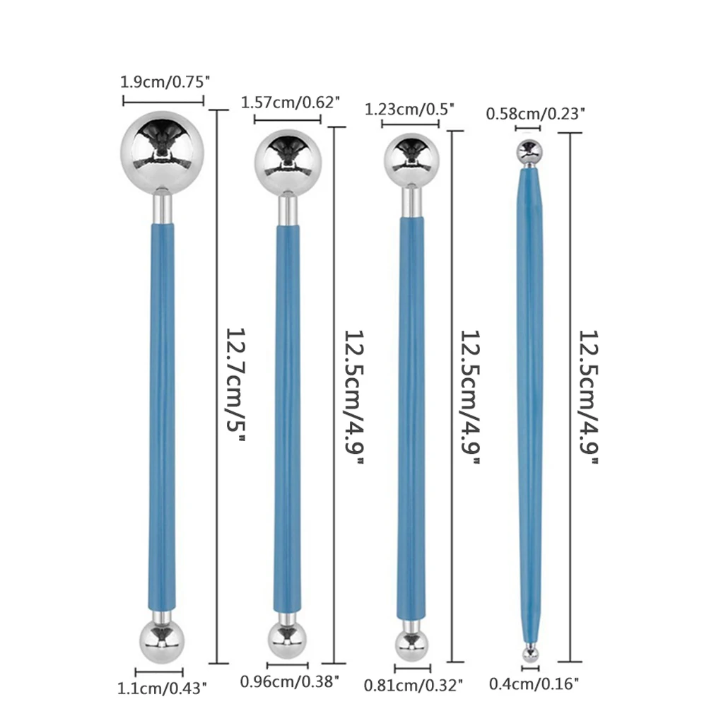 Инструменты для моделирования из глины шарик сфера 4 шт./компл. гончарная
