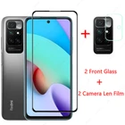 Закаленное стекло для Xiaomi Redmi 10, Xiaomi Redmi 10, 9, 9T, 9C, 9A, Note 10 Pro, 4G, 5G, защитная пленка для экрана камеры