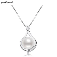2021 simple 925 silver temperament pearl necklace 9 10mm freshwater pearl fashion pendant necklace