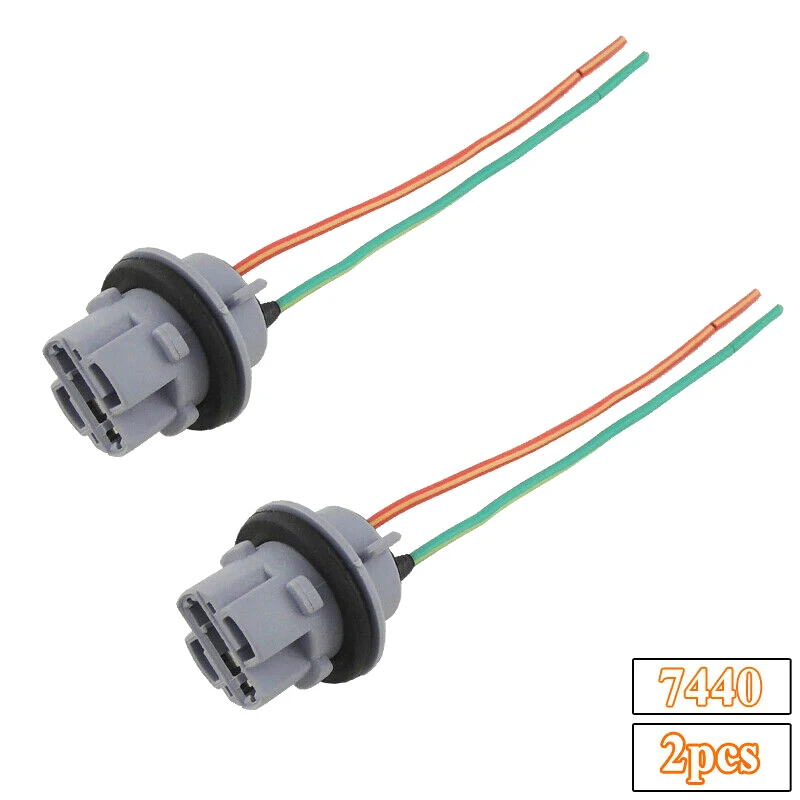 2Pcs 7440 T20 Female Brake Turn Signal Bulb Holder Socket Adapter Wiring Harness | Автомобили и мотоциклы