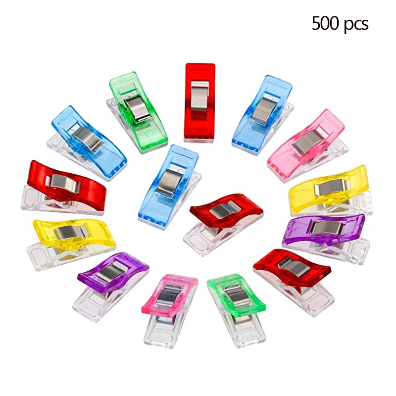 

500 шт красочные ремесленные Швейные зажимы маленького размера зажимы для квилтинга вязания и вязания швейных аксессуаров 2,7*1*1,5 см