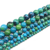 4681012mm natural chrysocolla stone beads round loose spacer beads for accessories jewelry making bracelet necklace 15 inch