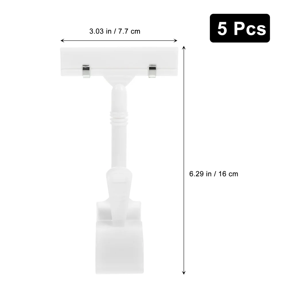 

5pcs Shelf Clamp Price Label Tag Advertising Clips Holders Sign Display