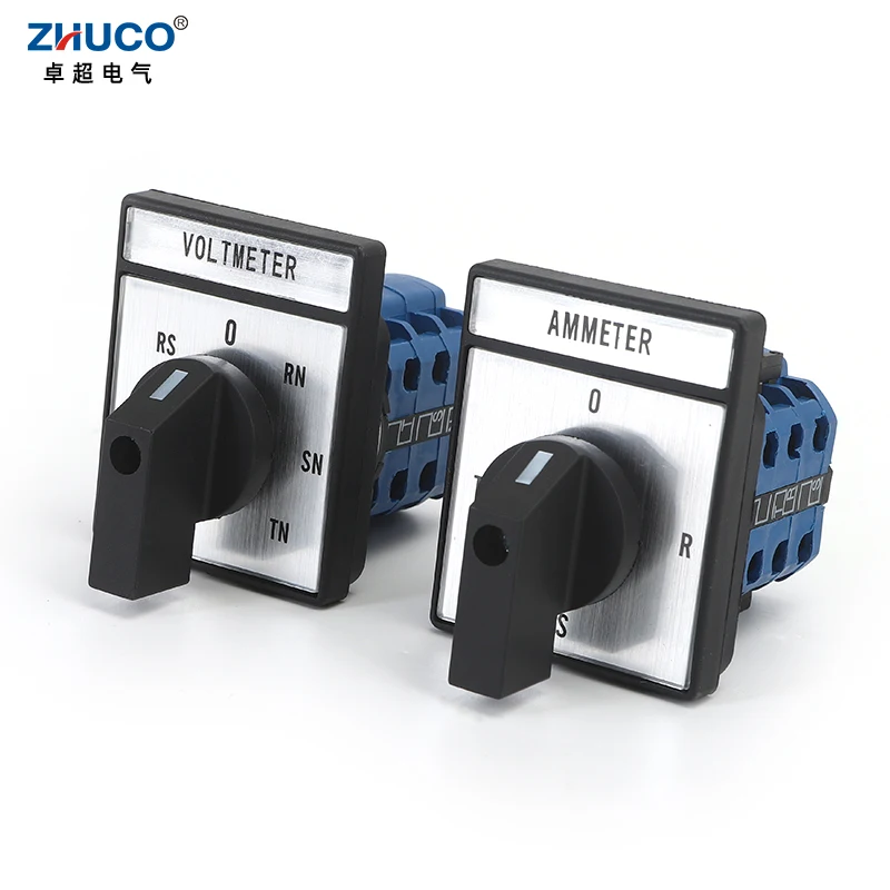 

ZHUCO SZW26/LW26-20 YH5.3 LH3.3 20A 3 Poles Ammeter 4 Positions Voltmeter 7 Positions Selector rotary Cam Changeover Switch