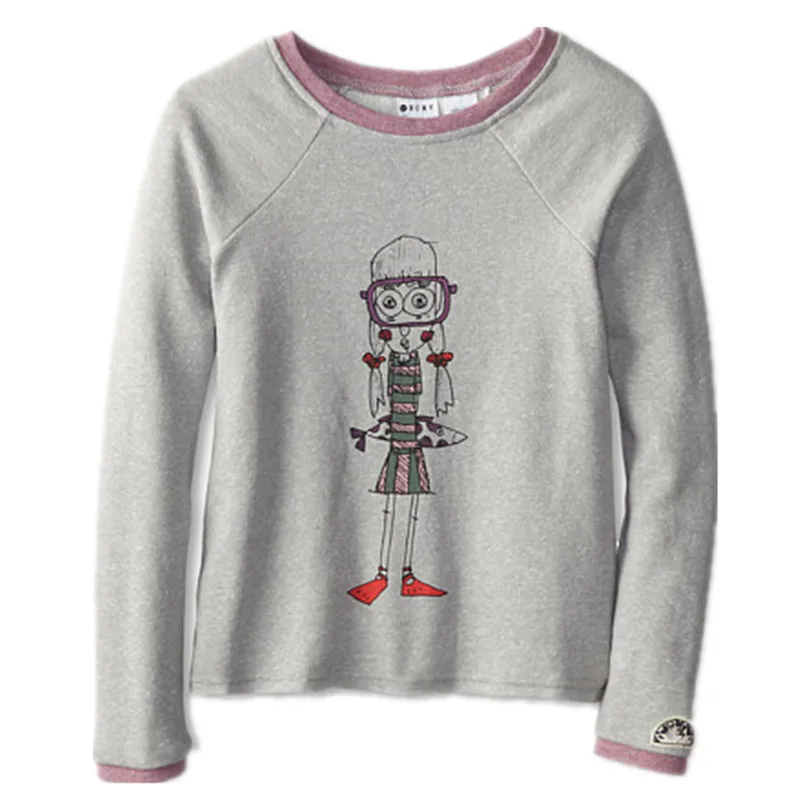 Толстовка с забавным принтом для девочек размер США 10 лет | Мать и ребенок