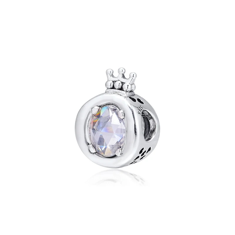 Серебряные бусины 925 пробы Fit Pandora Браслеты сверкающие короны O подвески для женщин DIY Ювелирные изделия kralen pulsera