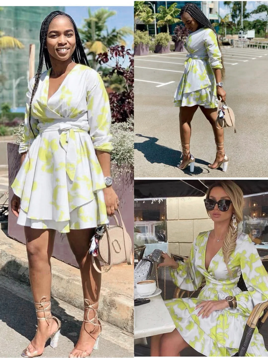 

African Women Party Dress V Neck Waist Belt Bowtie Pleated A Line Christmas Event Celebrate Fashion African Dresses for Women