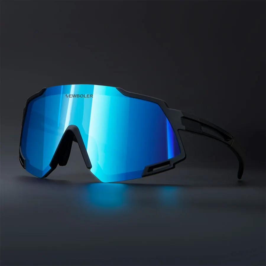 NEWBOLER Polarized 5 Lens Cycling Sunglasses UV400 Mountain Road Bike Eyewear Outdoor Sport Cycling Glasses Bicycle Goggles