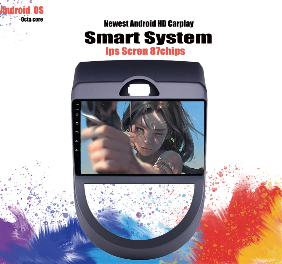 Автомобильный DVD плеер Android 10 0 GPS навигация мультимедиа для KIA Soul 2009 2011 радио