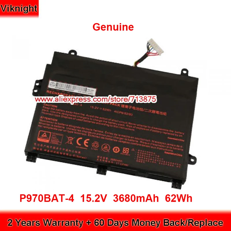 Оригинальный аккумулятор P970BAT-4 для ноутбука Clevo P960EN-K P970ex 4ICP2/62/80 4IPC6/62/80 15 2 в 3680 мАч