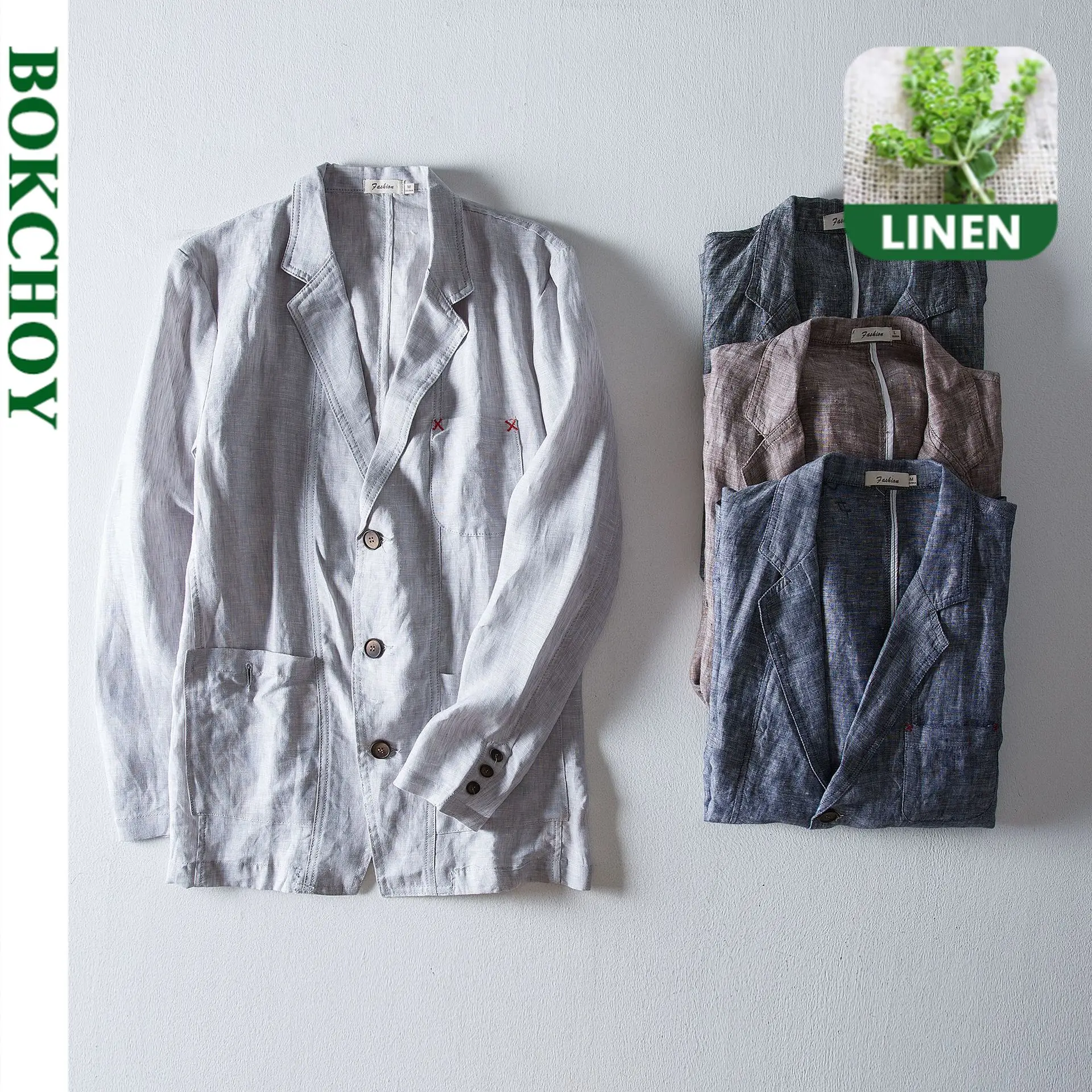 Повседневные льняные блейзеры для мужчин удобный дышащий натуральный лен 2020