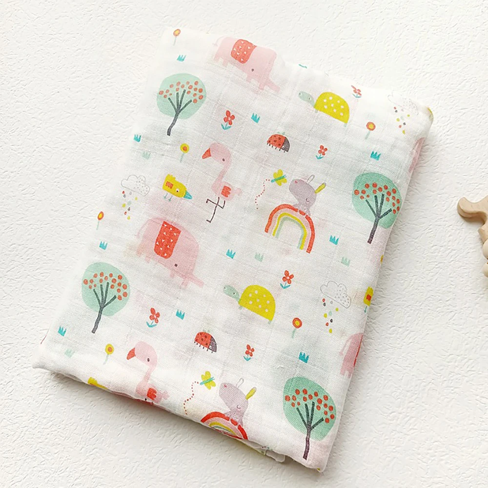 

Blankets For Baby Bamboo Cotton Newborn Wrap Dinosaur Fox Print Summer Thin Large Bath Towel Breathable Baby Stroller Blanket