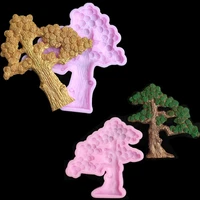 3d pine trees silicone cake mold decorating gumpaste tools fondant sugarcraft mold candy moulds