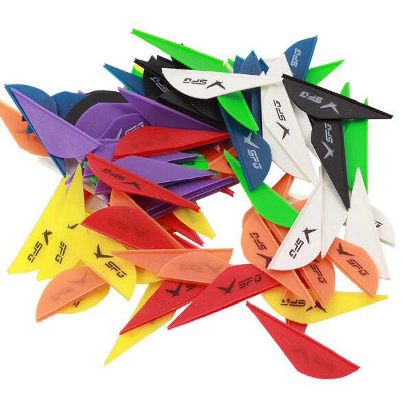 8 цветов стрельба из лука 2-Дюймовая лопасть стрелы резиновое перо Fletching стрела DIY