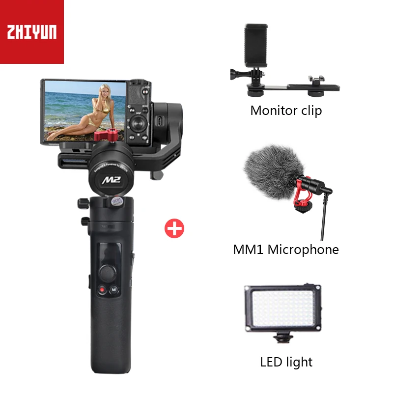 Зеленый ZHIYUN кран M2 3-осевой разных цветов с шарнирным соединением для смартфона Для беззеркальных камер смартфонов OSMO действие стабилизатор vs Feiyu G6 плюс DJI Ronin S Max мы собрали воедино - Цвет: Зеленый