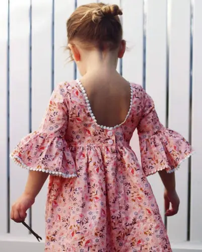 Cute Kid Girl Long Sleeve Floral Party Princess Dresses Girls Boho Pageant Dress | Детская одежда и обувь