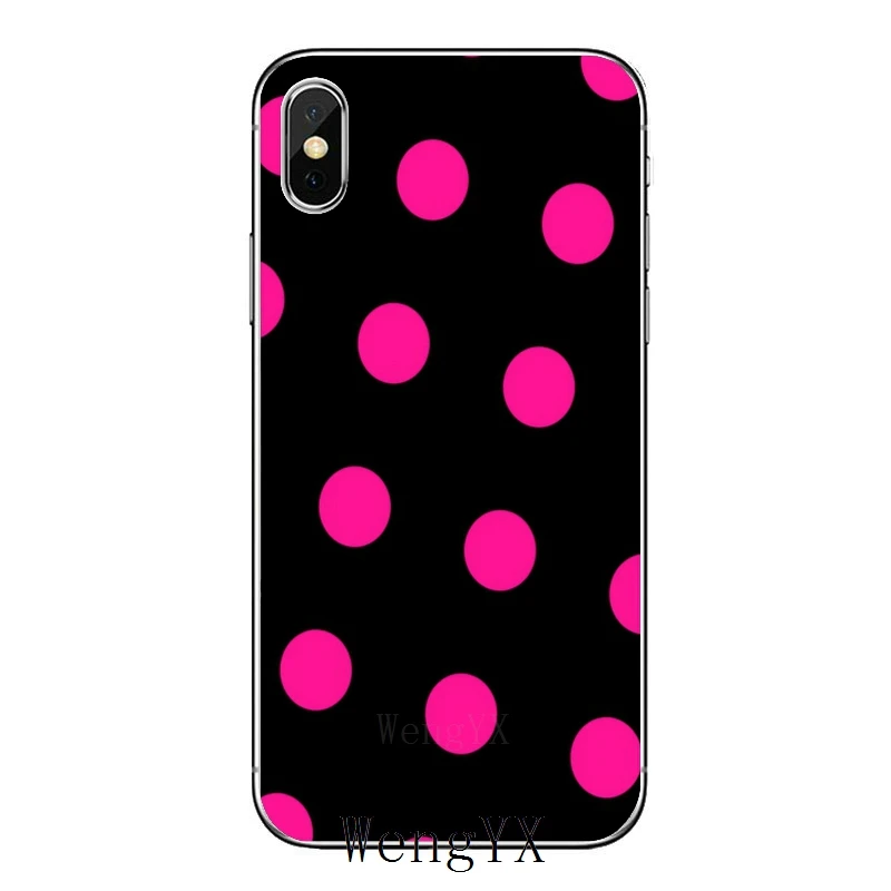 Розового цвета с узором в горошек аксессуары чехол для телефона iPhone 11 Pro XS Max XR X 8 7 6