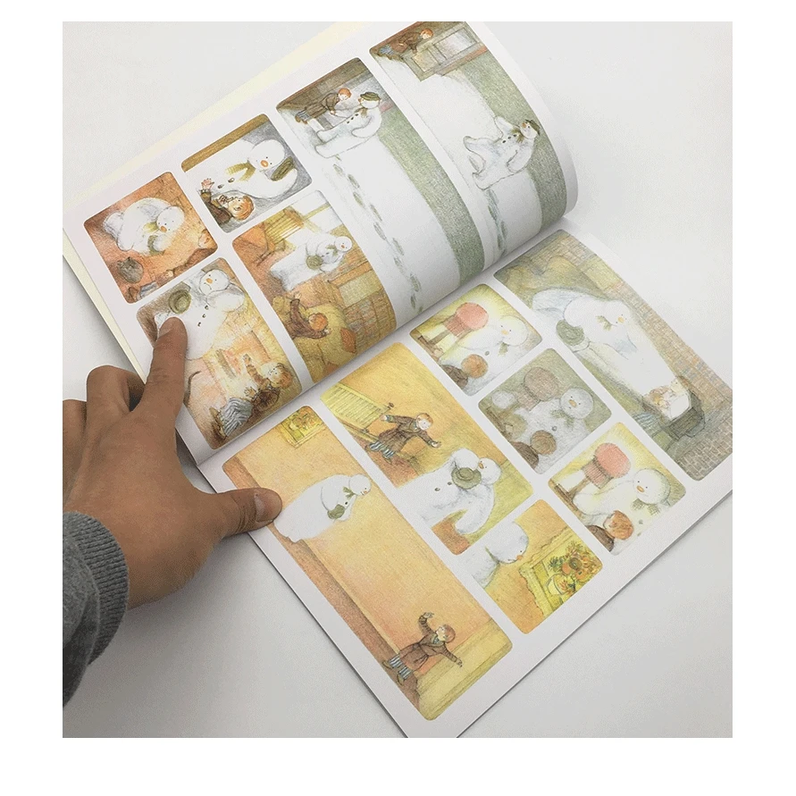 Детская книжка раскраска с изображением снеговика Обучающие английские книги