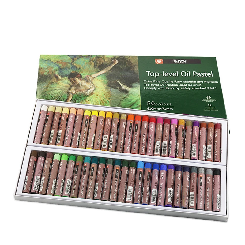 Круглая Пастельная кисть для рисования маслом 50 цветов/комплект |