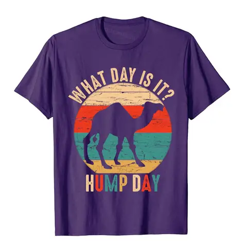 Какая день это верблюд футболка Ретро смешной день горба Футболка Топ футболки для мужчин простой стиль Топы рубашка оптовая продажа Хлопок