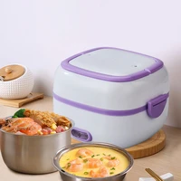 220v rice cooker thermal heating electric lunch box 2 layers portable food steamer cooking container for home meal lunchbox warm