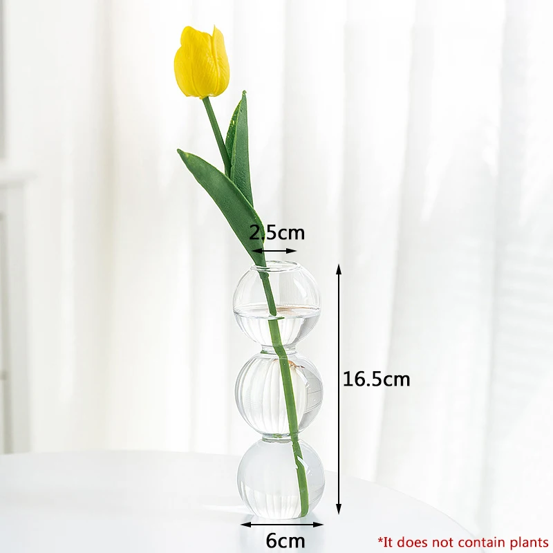 

Glass Small Vase Planter for Dried Flowers Crystal Vase for Home Wedding Housewarming Party Glass Vase Table Home Decoration