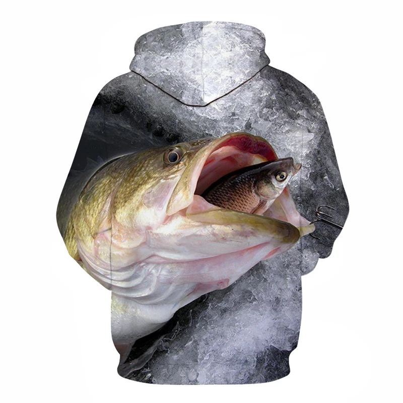 Забавные толстовки с 3D тропическими рыбами для рыбаков мужчин и женщин капюшоном
