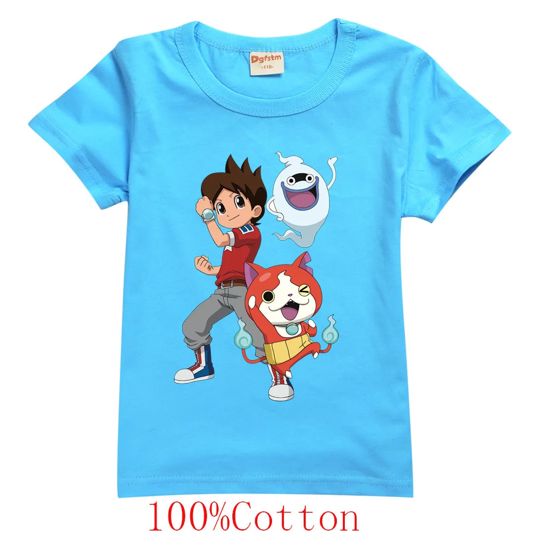 

Cotton Children Kids T-shirt Boys Children Print Yo-Kai Watch T Shirt Girls Tops Cartoon Baby Clothes New Arrive Tee
