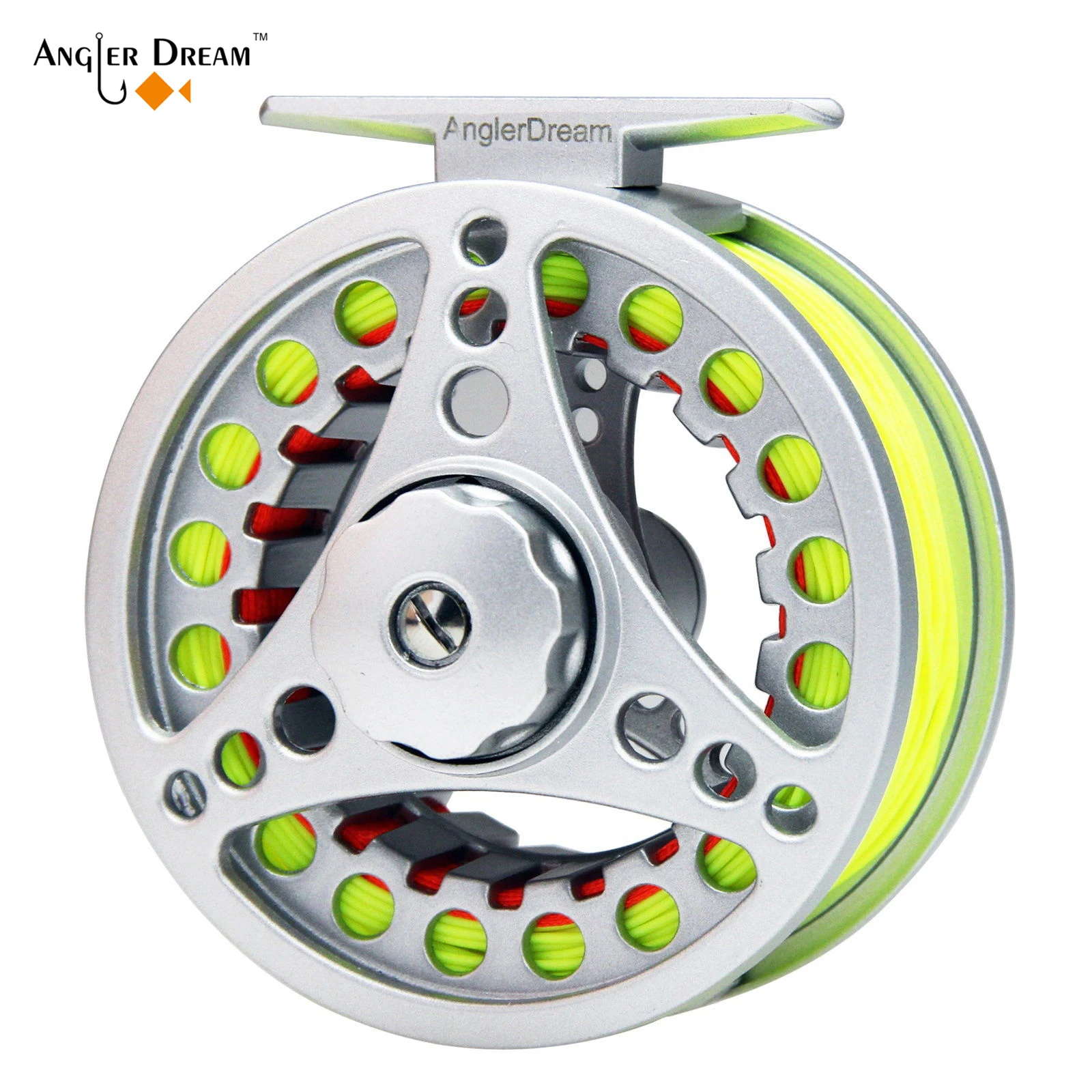 ANGLER DREAM Fishing 1/2 3/4 5/6 7/8WT Aluminum Fly Fishing Reel Black Adjustable Drag Large Arbor Right or Left-Handed Fly Reel