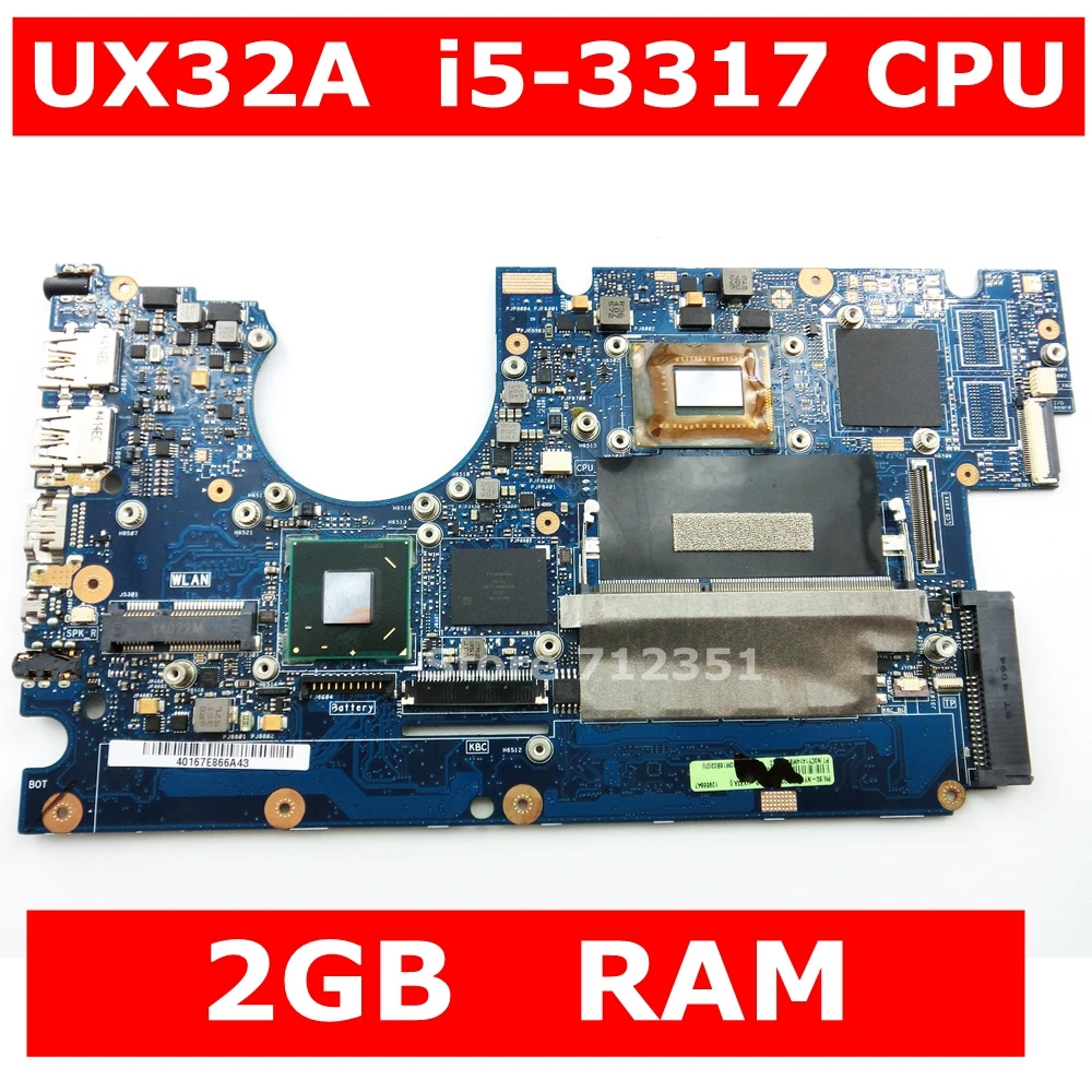 

UX32A материнская плата i5-3317 Процессор 2 Гб Оперативная память для ASUS UX32 UX32A UX32V UX32VD материнская плата для ноутбука UX32A материнская плата 100% тест...