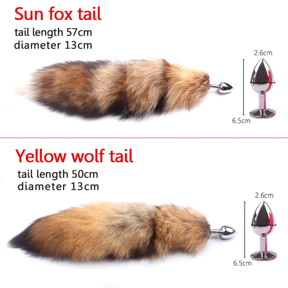 huge anal plug tail fox butt soft sex toys for women men shop dog wolf masturbation device sexy |