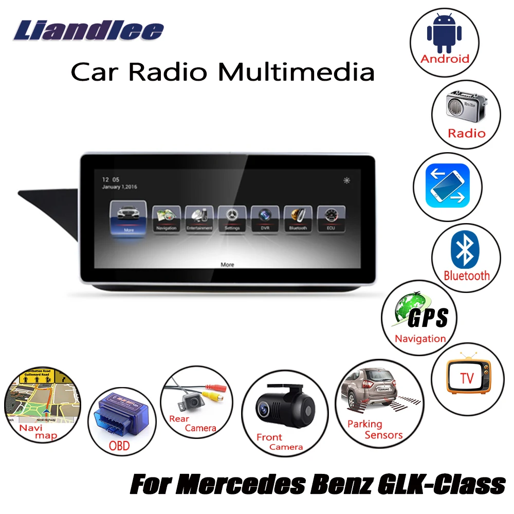 Liandlee для Mercedes Benz GLK Class X204 2012 ~ 2015 Android автомобильный радиоплеер GPS навигация карты