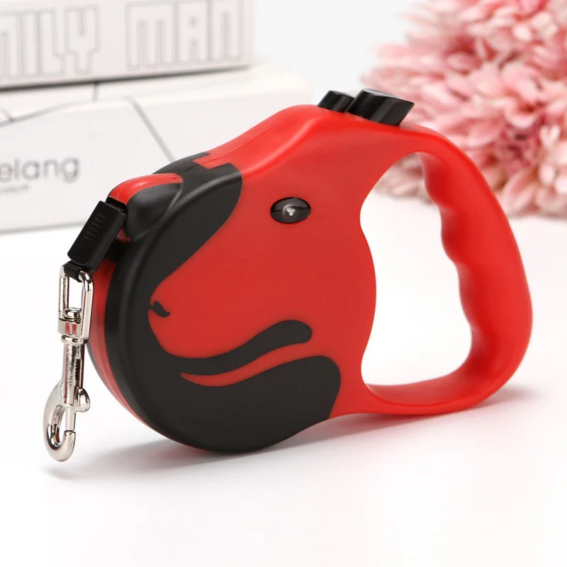 Автоматическая выдвижная рулетка для собак нескользящий поводок с принтом