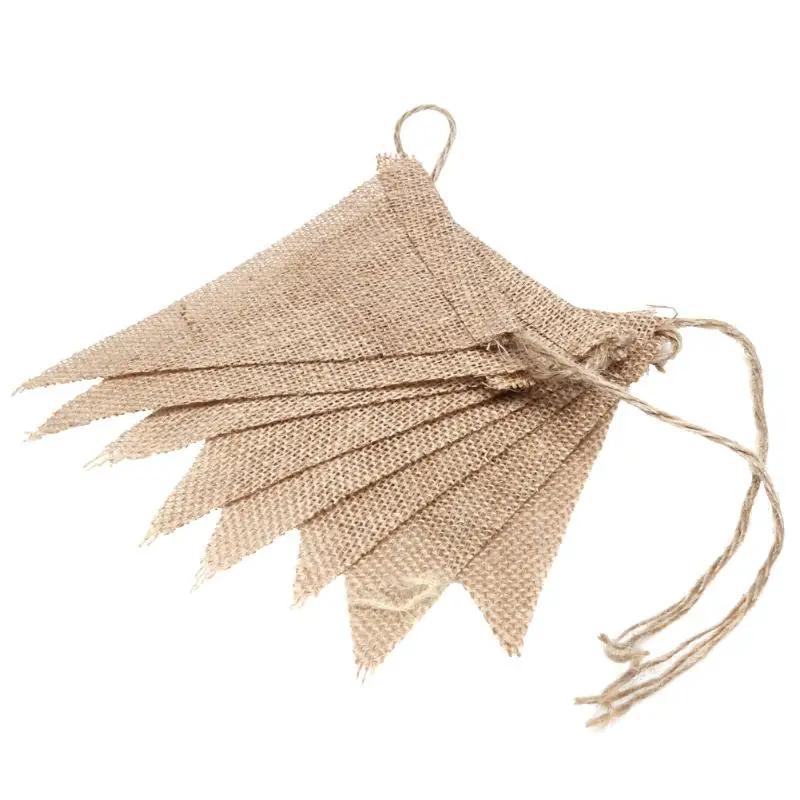 3 м винтажные джутовые флажки из мешковины вечерние Свадебные Баннер 13