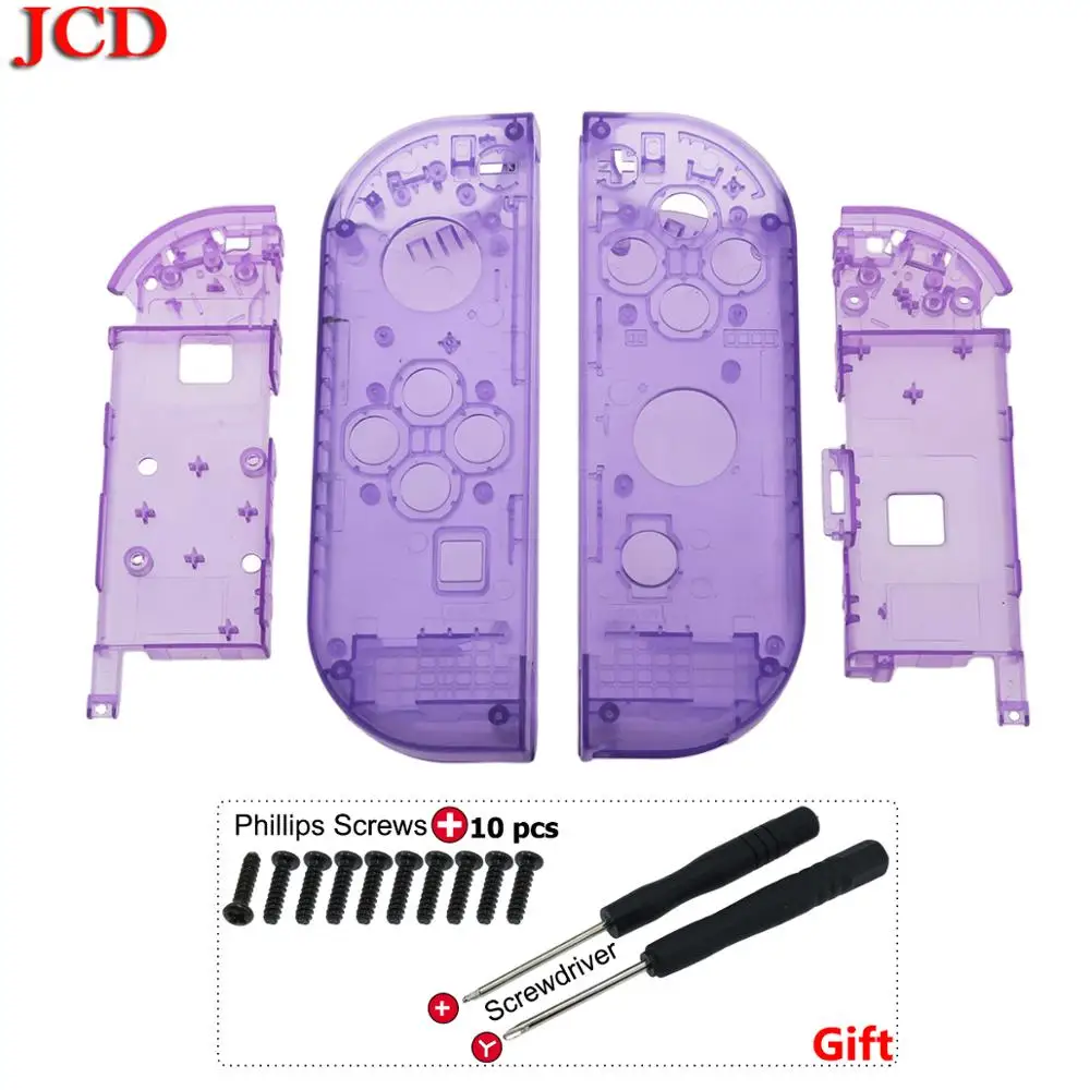 No4 JCD, высокое качество, для Joy-con, прозрачный корпус для kingd, для переключателя NS JoyCon, контроллер, сделай сам, корпус, оболочка, правый, левый чехол - Цвет: No4